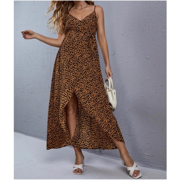 Maternity Leopard Print Cami Maxi Dress - Picture 3 of 5